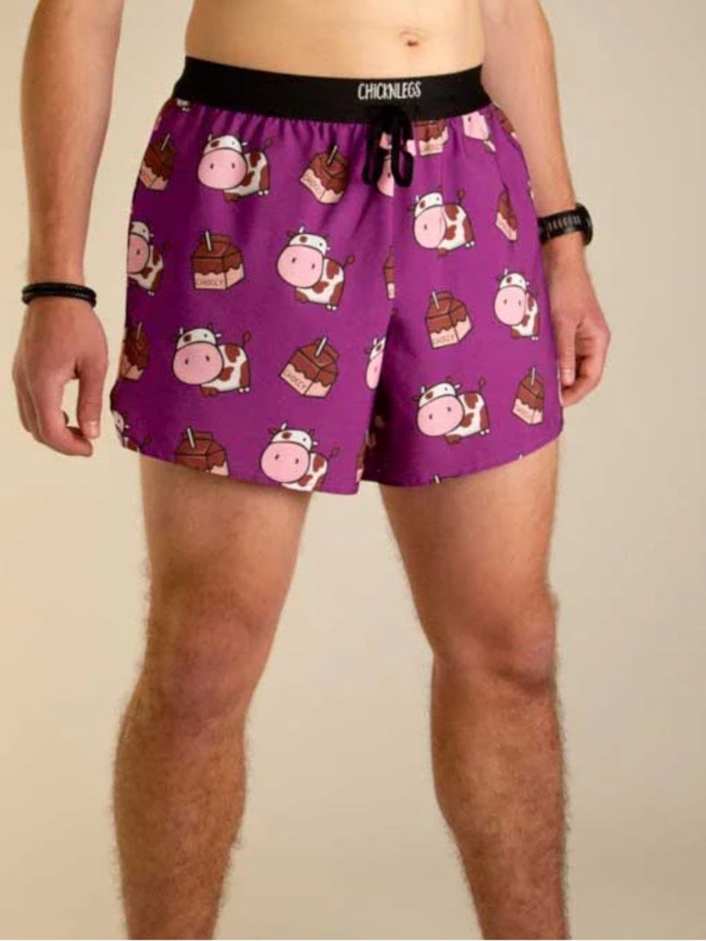ChicknLegs Men's Purple Cow & Cake Athletic Shorts